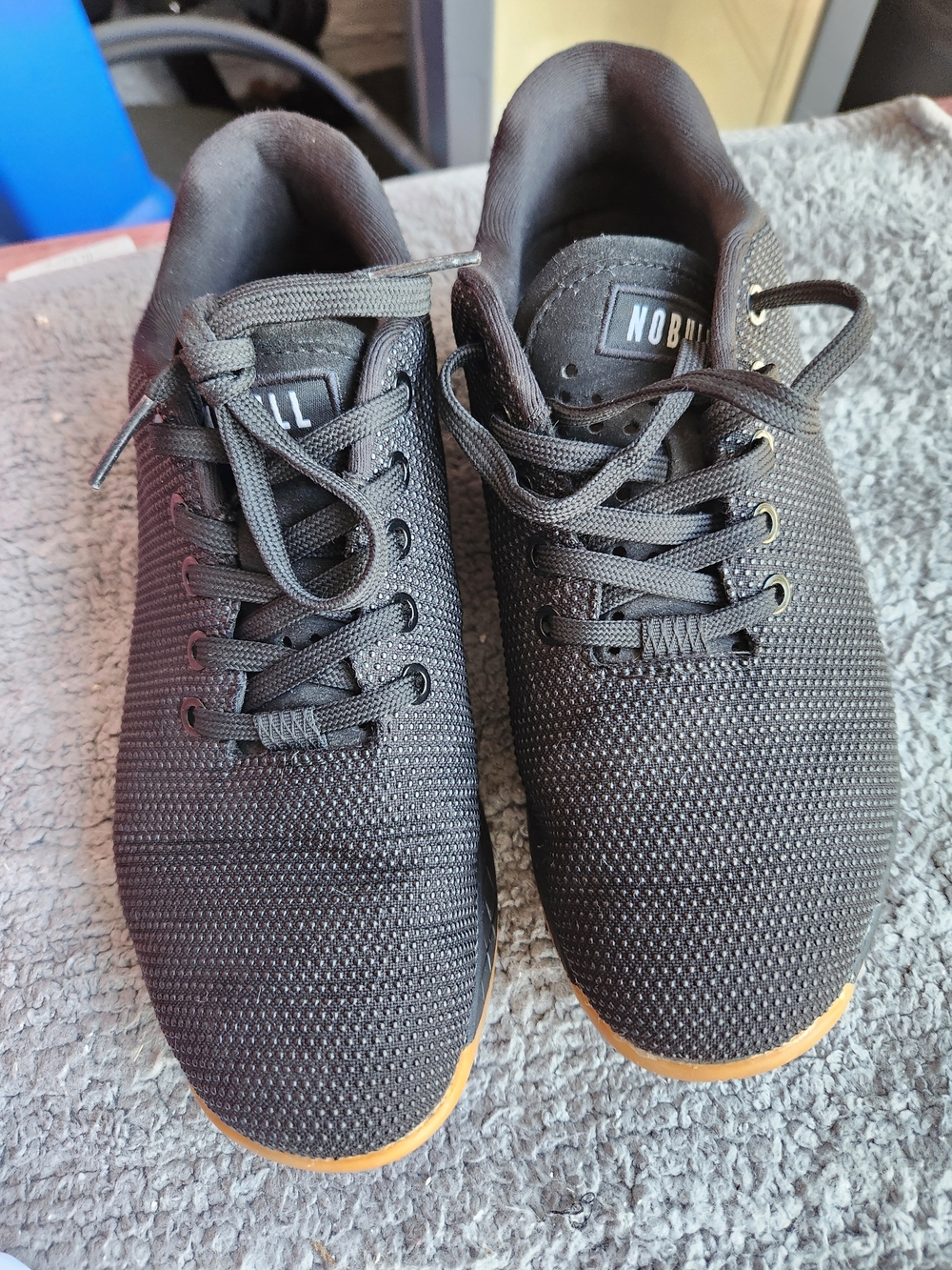 NOBULL Men’s Black Knit Trainer with Gum Sole